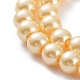 Backen gemalt pearlized Glasperlen runden Perle Stränge HY-Q330-8mm-61-3