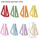 PandaHall Elite 8 Color 80pcs Triangle Dyed Hollow Wood Big Pendants for Earring Necklace Jewelry DIY Craft Making Tree Ornaments Hanging Ornament Decorations WOOD-PH0008-54-2