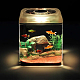 プラスチック製の魚の飼育箱  魚の産卵孵化産科室  吸盤付き  透明  100x100x100mm DIY-WH0453-46A-6