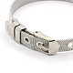Unisex moda 304 braccialetti del wristband cinturino in acciaio inox BJEW-F065A-01-3