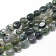Chapelets de perles en agate mousse naturelle X-G-R445-8x10-01-1