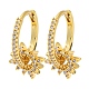 Real 18K Gold Plated Brass Hoop Earrings EJEW-A033-30G-1