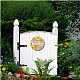 プリントウッドラウンドシート  ホームディスプレイ装飾用  歓迎の言葉  花柄  300x5mm AJEW-WH0334-007-5