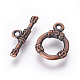 Tibetan Style Alloy Toggle Clasps PALLOY-L214-11R-NF-2