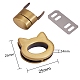 8 ensembles 4 styles d'accessoires de verrouillage de torsion de sac en alliage de zinc AJEW-SZ0001-48-4
