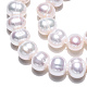 Brins de perles de culture d'eau douce naturelles PEAR-N013-07H-4