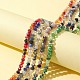 5 Strands 5 Colors Electroplate Glass Beads Strands EGLA-FS0001-31-5