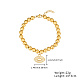 Bracelets de perles en acier inoxydable avec boule de strass en cristal et pendentifs DM8226-3-1