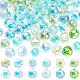 PandaHall Elite 72Pcs 12 Styles UV Plating Transparent Acrylic Beads TACR-PH0001-57B-1
