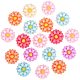 PandaHall 100pcs Flower Rose Cabochons Resin Flower Slime Charms Mixed Color Flatback Cabochons Hair & Costume Accessories Ornaments for DIY Scrapbooking Craft Decoration RESI-PH0001-04-4