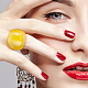 Anattasoul 4 шт. 4 цвета смолы простой широкий купол кольца для пальцев набор для женщин RJEW-AN0001-10-6