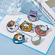 Hobbiesay 6 pièces 6 style chat avec goupille en émail de tasse JEWB-HY0001-25-4