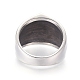 304 anello con sigillo in acciaio inossidabile per uomo RJEW-D073-29-AS-3