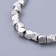 Bracelets de perles tressées en fil de nylon ajustable BJEW-JB04381-03-2