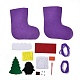 DIYの不織布クリスマスソックスキット  生地を含む  針  コー​​ド  ペンギン DIY-Q031-02E-2