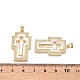 Латунные микропаве прозрачные подвески с фианитом KK-N254-195G-3