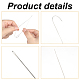PandaHall 16pcs 2 Styles Curved Beading Needles for Seed Beads STAS-PH0003-27-7