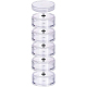 BENECREAT Mixed Size Stackable Round Plastic Containers 4 Column(5 Layer/Column) Bead Storage Jars for Beads CON-BC0005-60-3