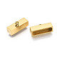 201ステンレス鋼コードエンド  エンドキャップ  ゴールドカラー  5.8x10x4.2mm  穴：1.5mm  内径：9x3mm STAS-T052-44A-G-1