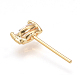 Brass Stud Earring Findings X-KK-Q735-147G-2