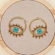Glass Seed Braided Evil Eye Hoop Earrings for Women EJEW-BB7272727-2