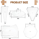 Benecreat 5 形状アクリルキルティングテンプレート定規  長方形/楕円形/三角形透明アクリルキルティングテンプレート木工用厚さ2.8mm  キルティング 裁縫 裁縫 クラフト DIY-WH0381-004-2
