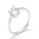 925 Sterling Silver Rhinestone Claw Finger Ring Components STER-E061-30P-5