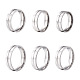Yilisi 6 шт. 6 стиля 202 и 304 кольцо из нержавеющей стали с рифлением для мужчин и женщин RJEW-YS0001-01-2