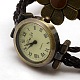 Fashionable Leather Waxed Cotton Cord Watch Bracelets WACH-M074-02-2