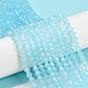 Hebras de perlas de vidrio transparentes pintadas para hornear DGLA-F029-J4mm-10-2