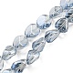 Brins de perles de verre transparentes plaquées lustre EGLA-G037-04A-PL02-1