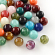 Perles rondes en acrylique d'imitation pierre précieuse X-OACR-R029-12mm-M-1