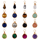 SUPERFINDINGS 16Pcs 16 Styles Mixed Gemstone Pendants FIND-FH0006-91-1