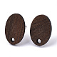 Fornituras de aretes de madera de nogal MAK-N033-006-2