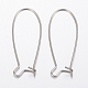 304 Stainless Steel Hoop Earrings Findings Kidney Ear Wires X-STAS-H434-46P-1