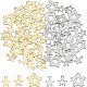 Unicraftale environ 60 pièces 3 styles 2 couleurs breloques étoiles en acier inoxydable 8.4-11mm de long mini breloques étoiles breloques célestes petite étoile breloques breloques étoile creuse pour la fabrication de bijoux STAS-UN0026-36-1