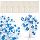Olycraft 6 juego de pegatinas de espuma 3d kit de árbol de manualidades tema de copo de nieve árbol de madera sin terminar árbol de invierno con 500 pegatinas de copo de nieve azul blanco para proyecto de arte actividad familiar decoración festiva de Navidad AJEW-OC0004-14-1