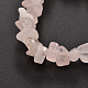 Bracelets élastiques de perles de quartz rose naturel BJEW-JB01826-02-2