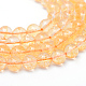 Redondas hebras de perlas naturales citrino G-R345-4mm-21-1