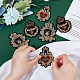 AHADERMAKER 6Pcs 3 Style Bees Pattern Computerized Embroidery Cloth Iron on/Sew on Patches PATC-GA0001-13-3