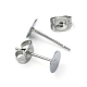 100 pièces 304 accessoires de boucles d'oreilles en acier inoxydable STAS-YW0001-43D-2