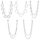 Wadorn 5 pièces 5 chaînes de sac décoratives en fer et alliage de style DIY-WR0002-31-1