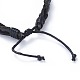 Bracelets ajustables en cuir de vachette tressé BJEW-JB04436-01-3
