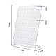 HOBBIESAY 72 Hole Clear L Stud Display Stand Acrylic Earring Stands Earring Holder L-shaped Jewelry Display Ivory Earrings Stand Plastic Display Rack for Earrings EDIS-WH0021-33B-2