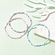 3 pièces 3 styles de bracelets de cheville en perles de verre AJEW-AN00541-2