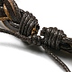Set di braccialetti con cordino in similpelle intrecciato regolabile da 6 pz in 6 stili con cordino cerato da uomo BJEW-F458-10-5