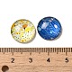 Flatback Half Round Insect and Plants Pattern Glass Dome Cabochons GGLA-R026-14mm-16-3
