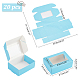 PH PandaHall 20pcs Blue Cookie Box with Window Treat Box Kraft Paper Treat Box Pastry Box Donut Box Individual for Christmas Wedding Party Halloween 8.7x6.2x3.2cm/3.4x2.4x1.2inch CON-WH0084-62A-2