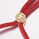 Nylon Twisted Cord Armband machen MAK-F019-01G-2