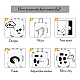Set di adesivi per animali domestici a tema palloncino 50 pz 50 stili STIC-P003-02-4